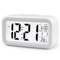Miniatyrbild 1 av 4: Stor LCD-skärm Mute Smart Light Elektronisk väckarklocka White