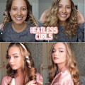 Miniatyrbillede 5 af 11: Satin Heatless Curling Set til hår, perfekte krøller, ingen skade sky blue