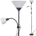 Miniatyrbilde 4 av 5: vidaXL Gulvlampe Svart black 3600
