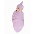 Miniatyrbillede 3 af 5: Baby + hue, Cocoon Wrap bomuldssvøb Black panda L