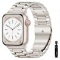 Pikkukuva 1 / 5: Metalliranska Apple Watch Ultra/2 49 mm, 9, 8, 7 45 mm, 41 mm: Korkealaatuinen ranneke iWatch 6, 5, 4, 3 SE 44 mm, 42 mm, 40 mm