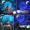 Miniatyrbillede 3 af 6: Stjerneprojektor LED Natlampe Stjernelampe Lampe multicolor 420