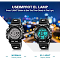 Miniatyrbild 3 av 4: Vattentäta LED-armbandsur för barn - Sport Digital Watch & Gåvor för tonårspojkar flickor