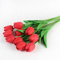 Miniatyrbillede 1 af 10: Kunstige Blomster Silketulpaner RØDE red