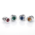 Miniatyrbilde 3 av 5: 1 stk 12mm 6/12/24/220v mini signallampe strøm LED metallindikatorlampe