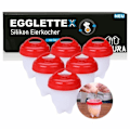 Pikkukuva 1 / 4: Egglettes munankuorinta 6 kovaksi keitettyä munaa ilman kuorta TV-munakuppit!