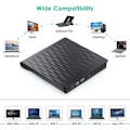 Miniatyrbild 2 av 4: Extern CD/DVD-enhet, Kingbox USB 3.0 Typ C lättvikt