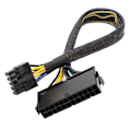 Pikkukuva 1 / 5: Uusi 24-nastainen naaras-10-nastainen urosadapterikaapeli Atx Lenovo emolevyille 20cm