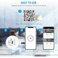 Miniatyrbild 5 av 5: Bluetooth inomhushygrometertermometer, mini inomhustermometer, temperaturövervakningssensor, digital hygrometer för Hom