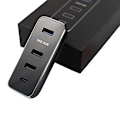 Pikkukuva 1 / 5: Tesla Model 3 Y Hansikaslokero HUB Telakointiasema Pikalaturi Laajennus USB Type-C