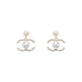Miniatyrbillede 1 af 4: C-brev øreringe Diamant Perle øreringe Cc klassiske øreringe gaver Style 1