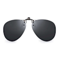 Miniatyrbillede 4 af 6: Clip-on Aviator Solbriller Pilotbriller Sort Sort black