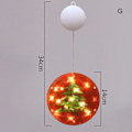 Miniatyrbillede 9 af 10: Jul LED-lamper Tegnede trykte hængende vindueslampe altid tændt Dekorativt juletema natlys til hjemmefest E