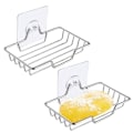 Pikkukuva 1 / 5: 2-pack tvålkopp, tvålkoppshållare i rostfritt stål, tvålkopp med sugkopp för duschbadrum