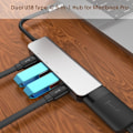 Pikkukuva 5 / 5: USB-C-keskitinsovitin HDMI-yhteensopivaan 4K30HZ:iin, kaksois-USB TypeC -jakaja, tukee PD60W -telakkaa kannettavalle puhelimelle PC:lle