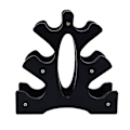 Miniatyrbillede 4 af 5: 3-lags Dumbbell Opbevaringsstativ Stativ Hjemmekontor Gym Dumbbell Black