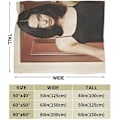 Miniatyrbillede 4 af 5: Angelina Jolie Filt Ultrablød flanelstæppe 3d-print Fluffy plysstæppe Sengdekoration Sengetæppe til stueværelse Soveværelsesindretning (3 størrelser 80x60in 200x150cm
