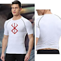 Pikkukuva 4 / 5: Anime Berserk Print Herr Kompressiopaita Lyhythihainen Kuntosaliharjoittelu Fitness Aluspaita Nopeasti Kuivuva Urheilupaita T-paidat Toppit Harmaa 2 XL Gray 2