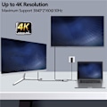 Miniatyrbillede 5 af 5: USB-C til HDMI Adapter, 2xUSB3.0/USB 3.1 med PD, grå