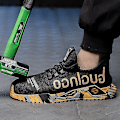 Miniatyrbillede 4 af 5: Arbejdssneakers Stålkapsler Herre Sikkerhedssko Punkteringssikre Arbejdssko Støvler Mode Inde Grøn Græs 47 Grass Green