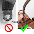Pikkukuva 6 / 7: Väska Transformation Tillbehör för Longchamp mini Väskremmar Stansfri axelrem i äkta läder Crossbody Conversion Hängspänn Black Buckle