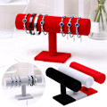 Miniatyrbild 1 av 10: Sammet T-bar Stativ Förvaringsställ RÖD red