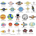 Miniatyrbillede 3 af 5: 26 stk. broderede strygemærker, rumskib astronaut broderede strygemærker, strygemærker, stofpatch, sy-på-mærke til tøj T-shirt jean
