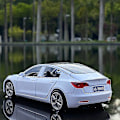 Pikkukuva 4 / 5: 1:32 Tesla Model X Model 3 Model S Model Y Legering Bilmodell Diecasts Leksaksbil Ljud Och Lätt Barnleksaker För Barn Presenter Pojkleks Model S Black