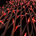 Pikkukuva 5 / 5: 150 LED punainen jouluvalo, 50 jalkaa ruskea johto minivalosetti, C