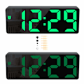 Miniatyrbild 5 av 5: Digital väckarklocka, stor LED-display, spegelklocka och ljusstyrka justerbar USB-laddningsanslutning väckarklocka för sovrum, kontor
