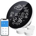 Miniatyrbilde 1 av 5: WiFi værstasjon, WLAN trådløs innendørs utendørs termometer w