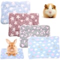 Miniatyrbillede 1 af 4: 4 dele hamster marsvin varme sengemåtter Blød plys hamster pad måtter Små dyr Vintersøvn marsvin egern pindsvin mus-FA2-