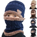 Miniatyrbilde 2 av 5: Barn vinter varm strikket solid skihue skjerf Coffee