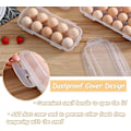 Miniatyrbild 4 av 5: 2-pack äggförvaring i plast, transparenta äggförpackningar, äggförvaring i kylskåp