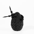 Miniatyrbilde 1 av 7: 3D-trykte flyvende drager egg sett pryd dekorativ sjarmerende mote dekorativ modell for gutt jente kvinner menn Black
