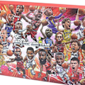 Miniatyrbilde 2 av 2: NBA Julkalender 2024 for Jul - NBA Julkalender med 24 Dører, James, Kobe, etc. Rutete Gaver