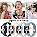 Pikkukuva 3 / 3: 4 kappaleen ohut ranneke, yhteensopiva Apple Watch -rannekkeen kanssa 38 mm 40 mm