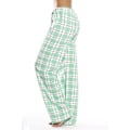 Pikkukuva 5 / 5: Naisten pyjamahousut taskuilla, pehmeät flanelliruudullinen pyjamahousut naisille CNMR vihreä XXL XXL green