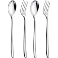 Miniatyrbilde 1 av 5: Blandat set, soppskjeer i rustfritt stål og salatgafler.