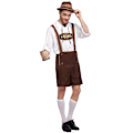 Miniatyrbillede 2 af 5: Mænds bayerske lederhosen tyske Oktoberfest shorts ølkostume L