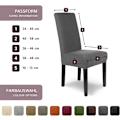 Miniatyrbild 4 av 5: 4-delad elastisk överdrag i flanell / antracit / gungstol c