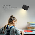 Miniatyrbillede 7 af 8: Væglampe LED Væglampe Genopladeligt Batteri Væglampe med 3 Farvetilstande 3 Lysstyrkeniveauer, 360° Rotation Magnetisk Kugle Touch Control, Indendørs W Black