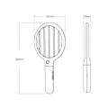 Miniatyrbillede 2 af 3: Elektrisk fluesmækkerracket, Mini 2 i 1 Smart Bug Zapper med USB-opladelig base, kraftig myggefældelampe og fluedræber med 3-lags sikkerhed M Apricot