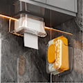 Miniatyrbild 2 av 5: Förvaringslåda för våtservetter, Spolbar behållare för badrum, Påfyllningsbar, Behållare för våtservetter Toalettservettbehållare 3 pcs