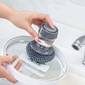 Miniatyrbillede 2 af 4: Multifunktionel trykbeholder rengøringsbørste håndflade opvaskbørste
