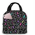 Miniatyrbilde 1 av 5: Isolert Neopren Lunsjveske for Gutter og Jenter, Rave Style Leopard Print Tote Håndveske Lunsjboks Matbeholder Kjøler Varmtaske for Skole Arbeid Kontor