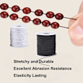 Miniatyrbilde 5 av 8: Elastisk snor for armbånd, 2 ruller 1 mm Robust elastisk snor for smykkefremstilling, halskjeder, perler svart og hvit Black and White