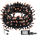 Miniatyrbild 1 av 5: Ljusstake med 200 LED-lampor, 20 meter lång, för julbelysning Orange-FA6- Orange 200 LED