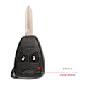 Miniatyrbild 1 av 4: Casknyckel 10x, 2/3/4/5/6 Buto för lugn Chrysler Aspen 300 Dodge RAM Caravan Jeep Order Grand Cherokee 2 Small Buttons