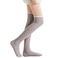 Miniatyrbillede 1 af 5: Over Knee Socks Høj Fuzzy Socks LÄTT KAFFE